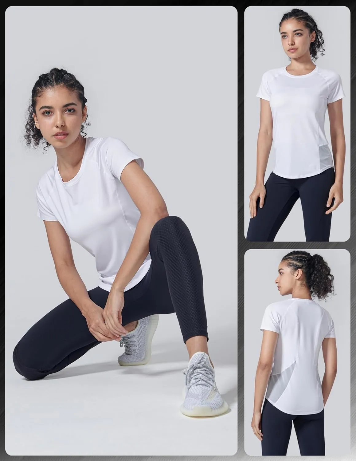 5 Pack: Women's Dry Fit Short Sleeve T Shirts, Athletic Workout Tee Tops for Gym Yoga Running