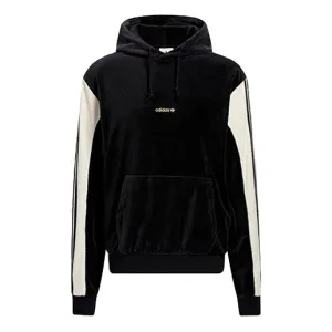 adidas originals Velor Hoody Velvet Contrasting Colors Black, multicolor