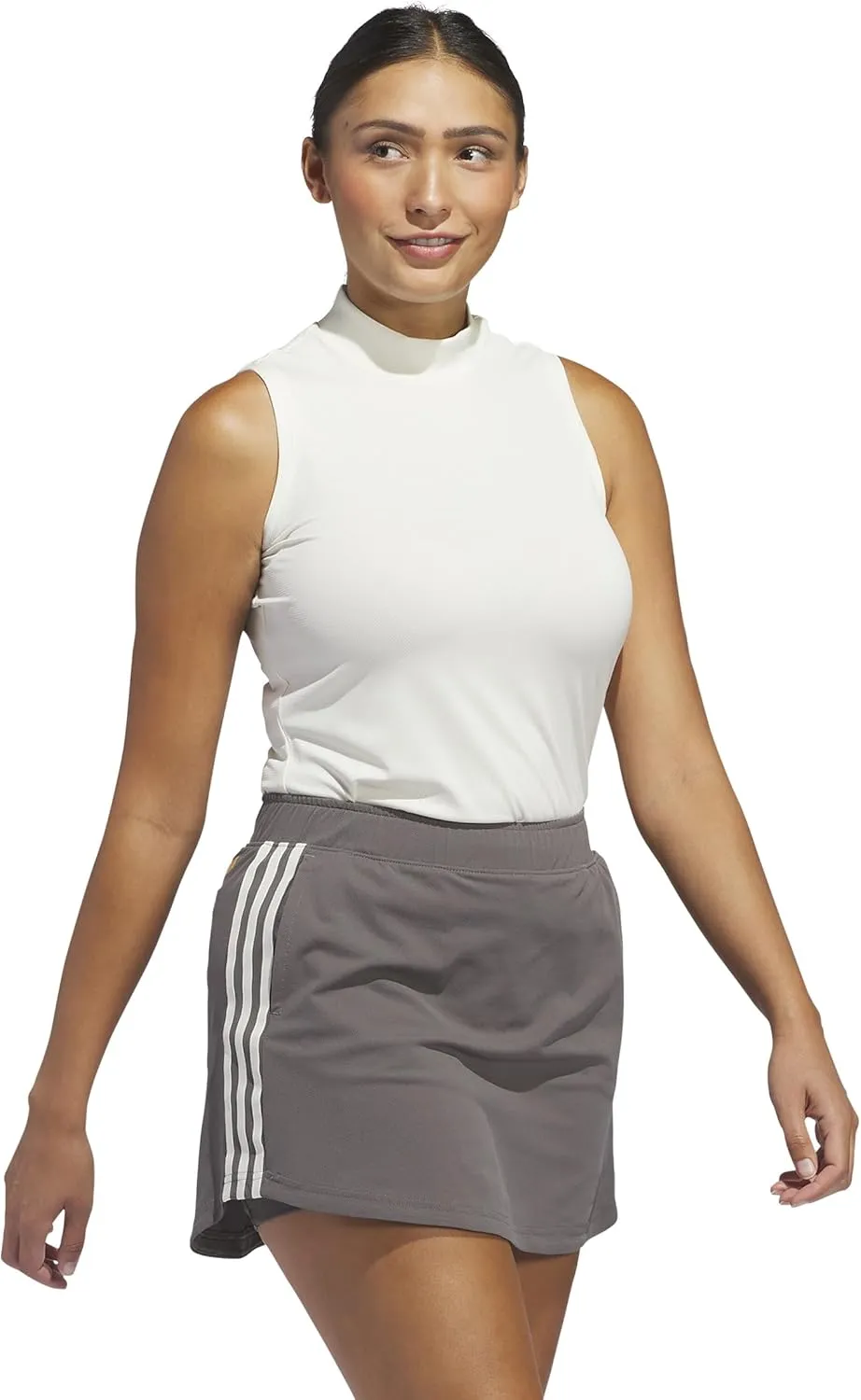 adidas Women's Ultimate365 Sleeveless Mock Neck Polo Shirt