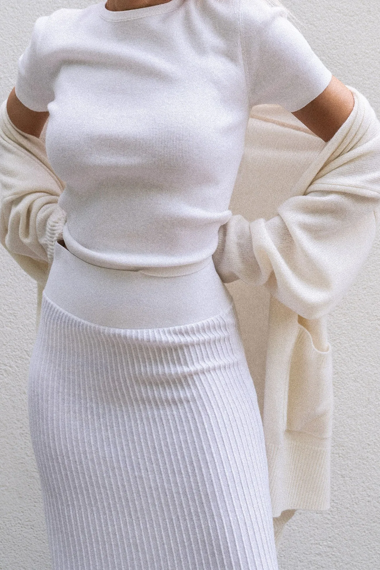 AMEY COTTON CASHMERE CREWNECK TEE