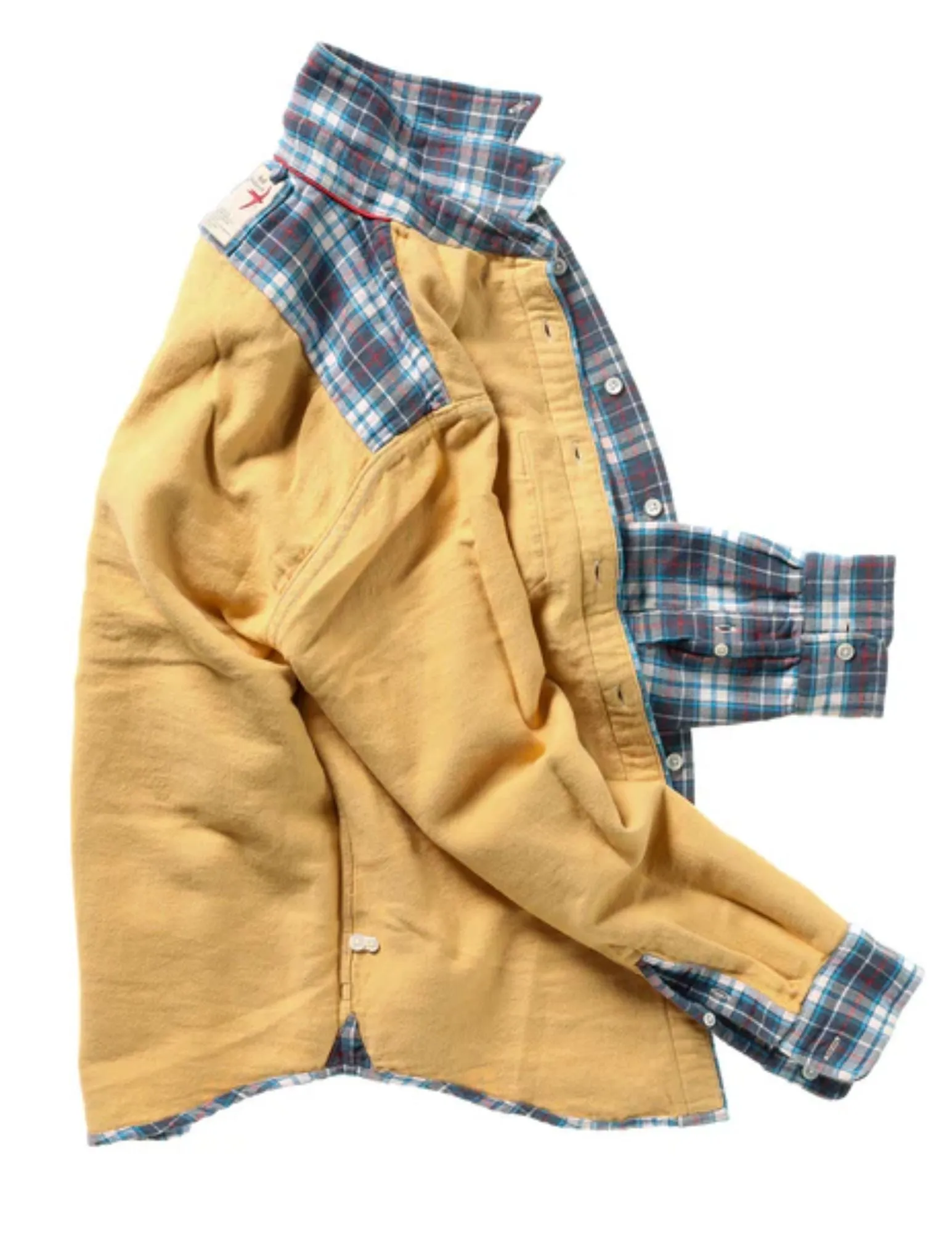 Chamois-Lined Flannel Shirt | White/Navy/Red Plaid