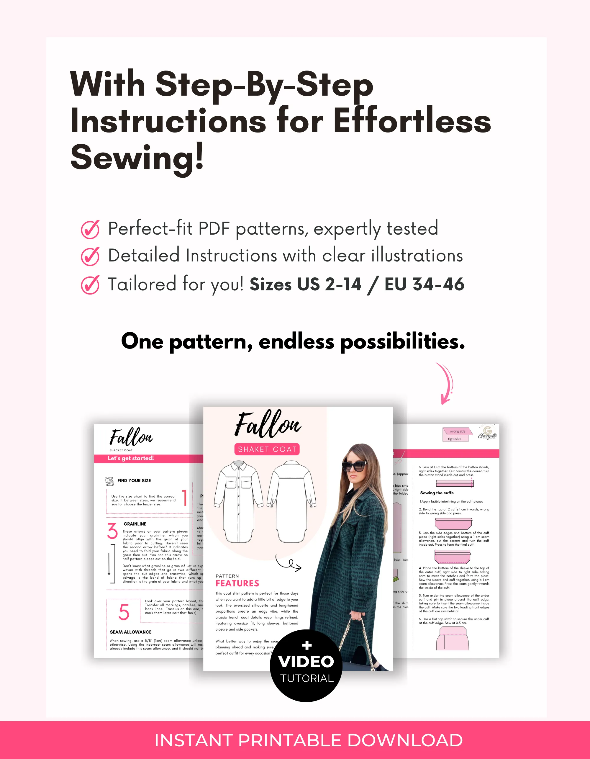 FALLON - Shacket pattern