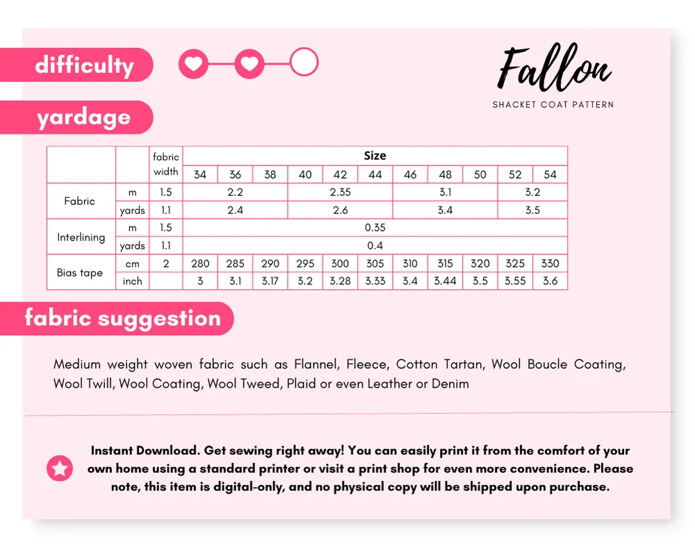 FALLON - Shacket pattern