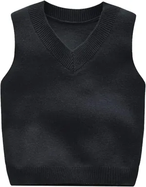 Happy Cherry Baby Boys Vest Thermal Warm Cotton Breathable Knit Sleeveless Sweater