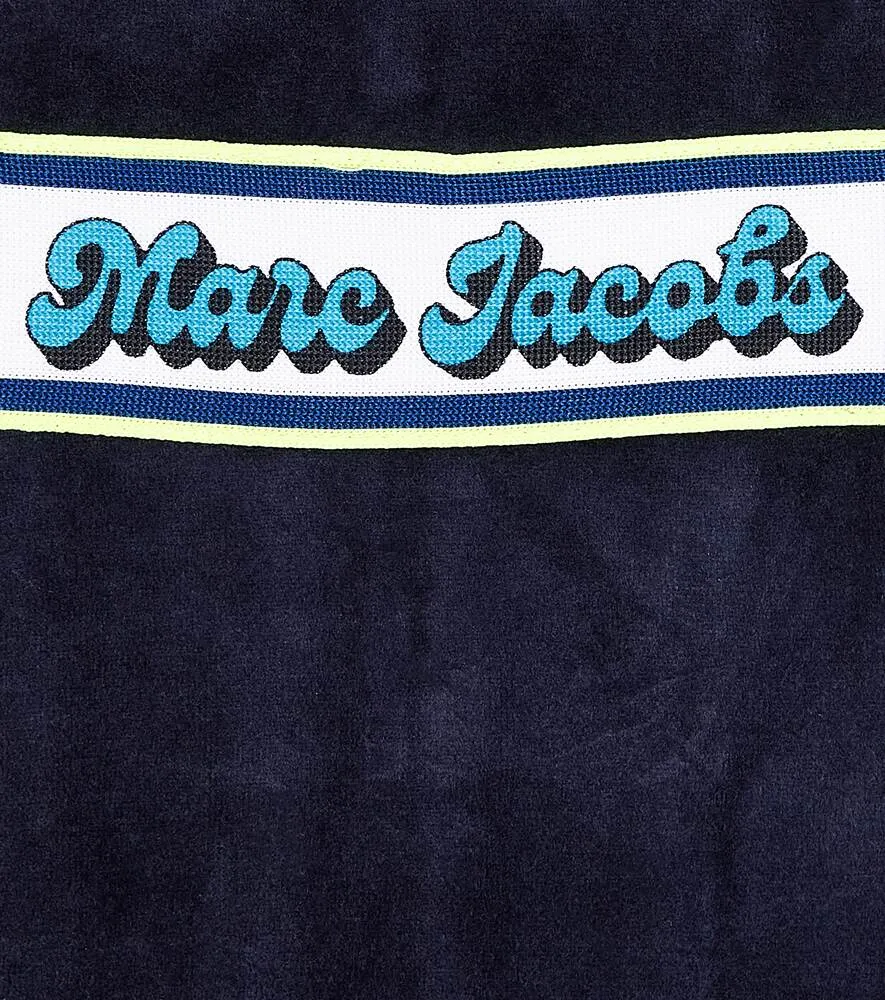 Marc Jacobs Logo Velvet Hoodie, Blue