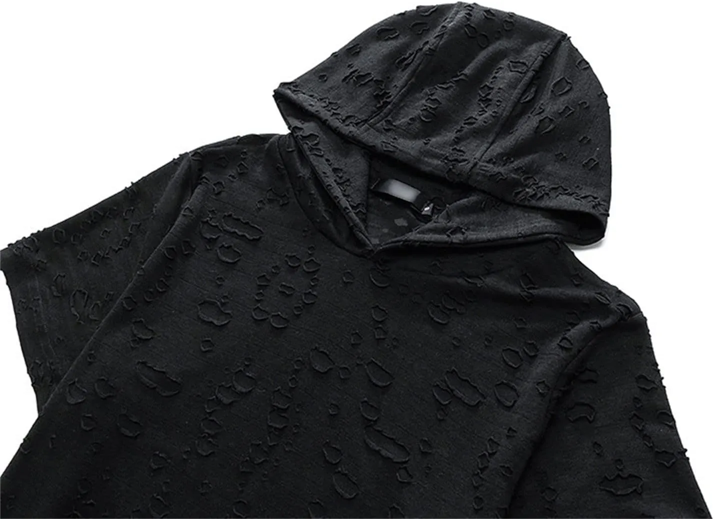 Mens Athletic Hooded Longline T Shirt Lightweight Gym Athletic Hoodie T-Shirts Casual Variety Sport Short Sleeve