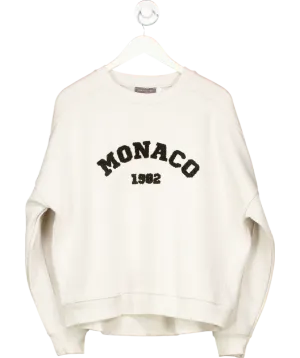 Mint Velvet Cream Monaco Motif Sweatshirt UK L