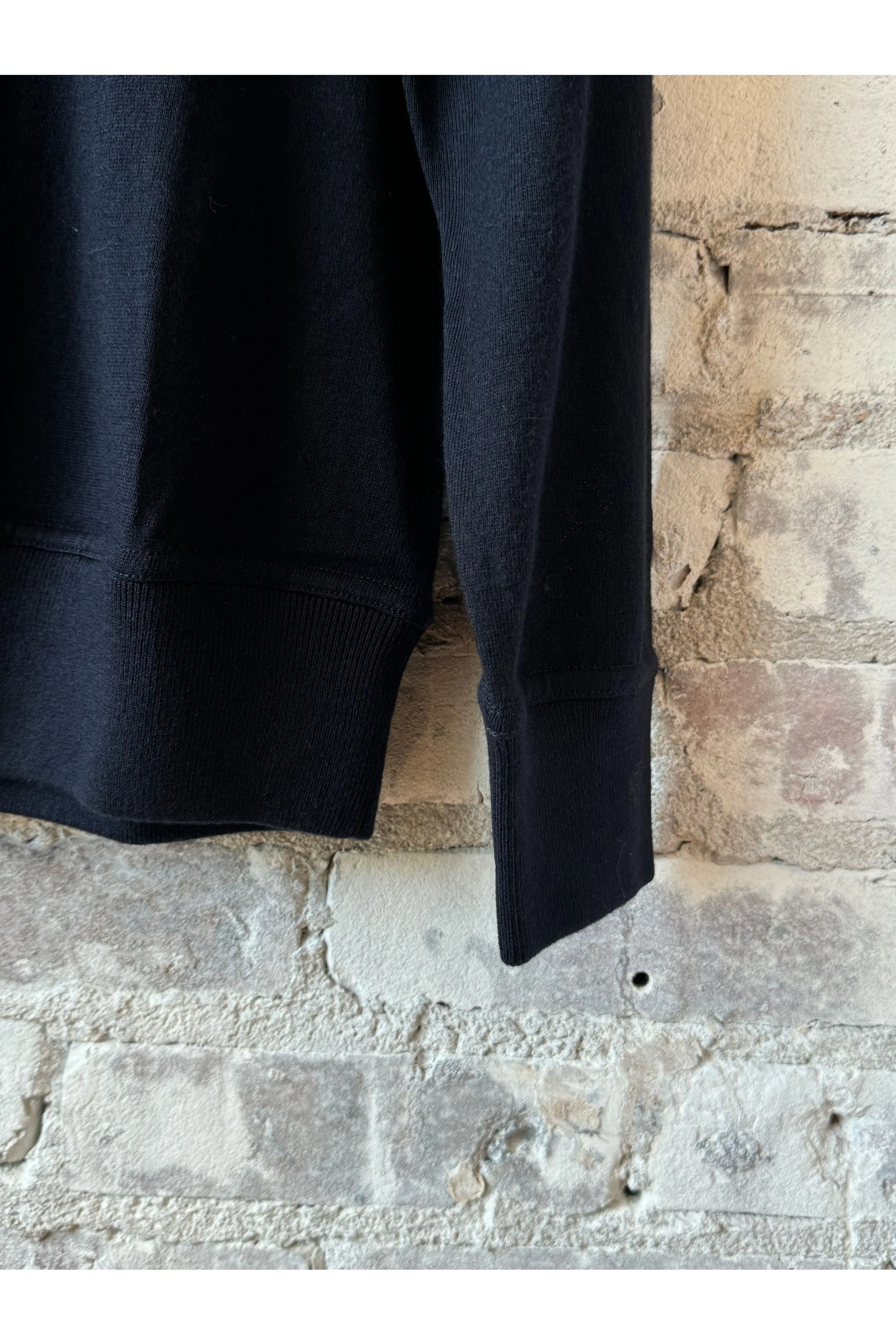 Pima Cotton & Cashmere Sweater - Navy