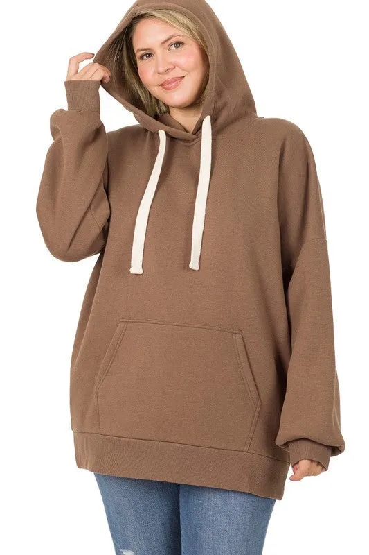 Plus Oversized Hoodie Longline Sweatshirt