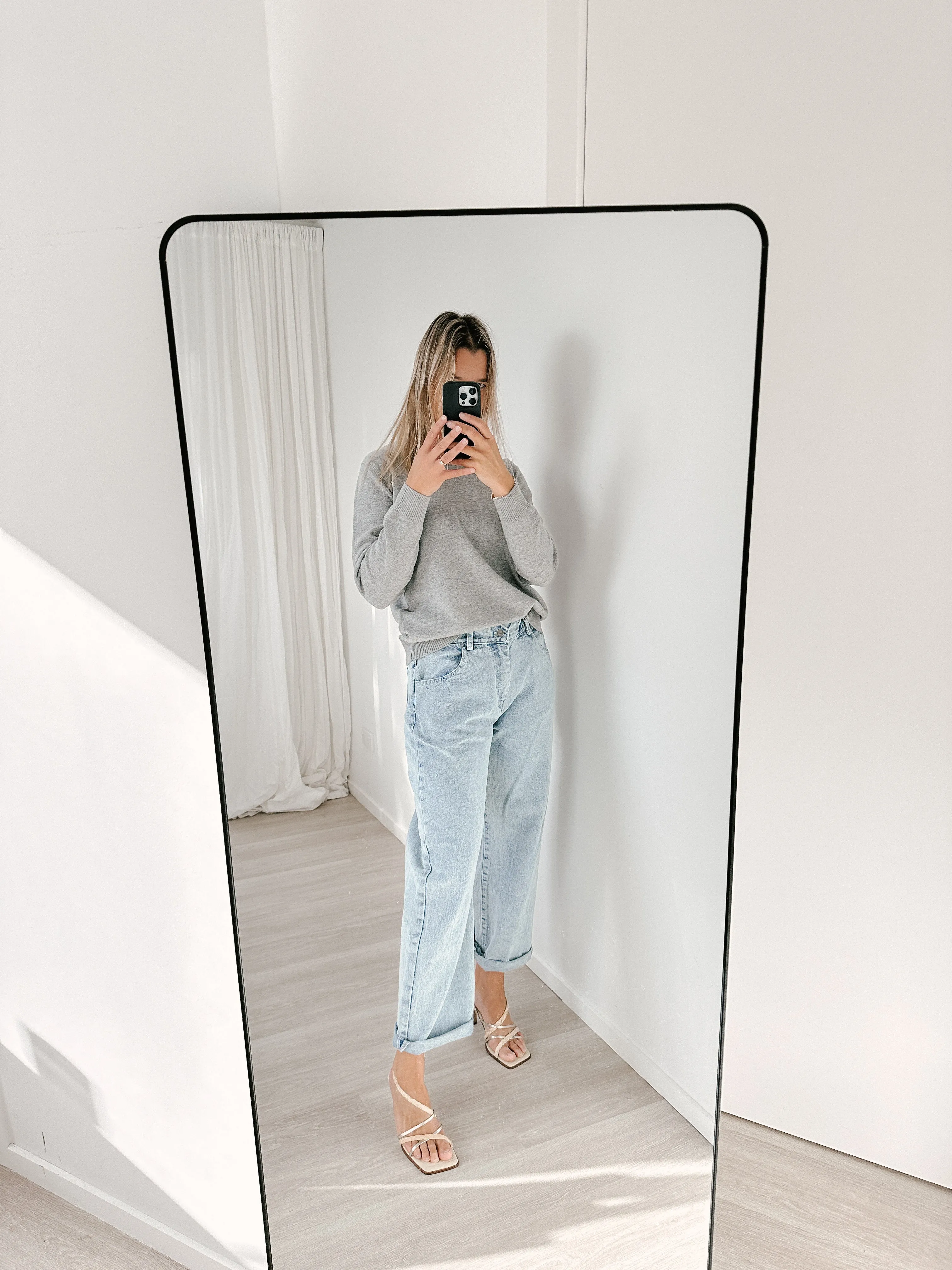 Pure Cashmere Crew Marle Grey