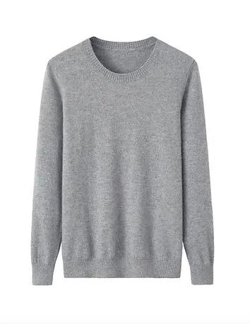 Pure Cashmere Crew Marle Grey