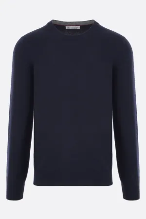 Ribbed Trim Cashmere Sweater