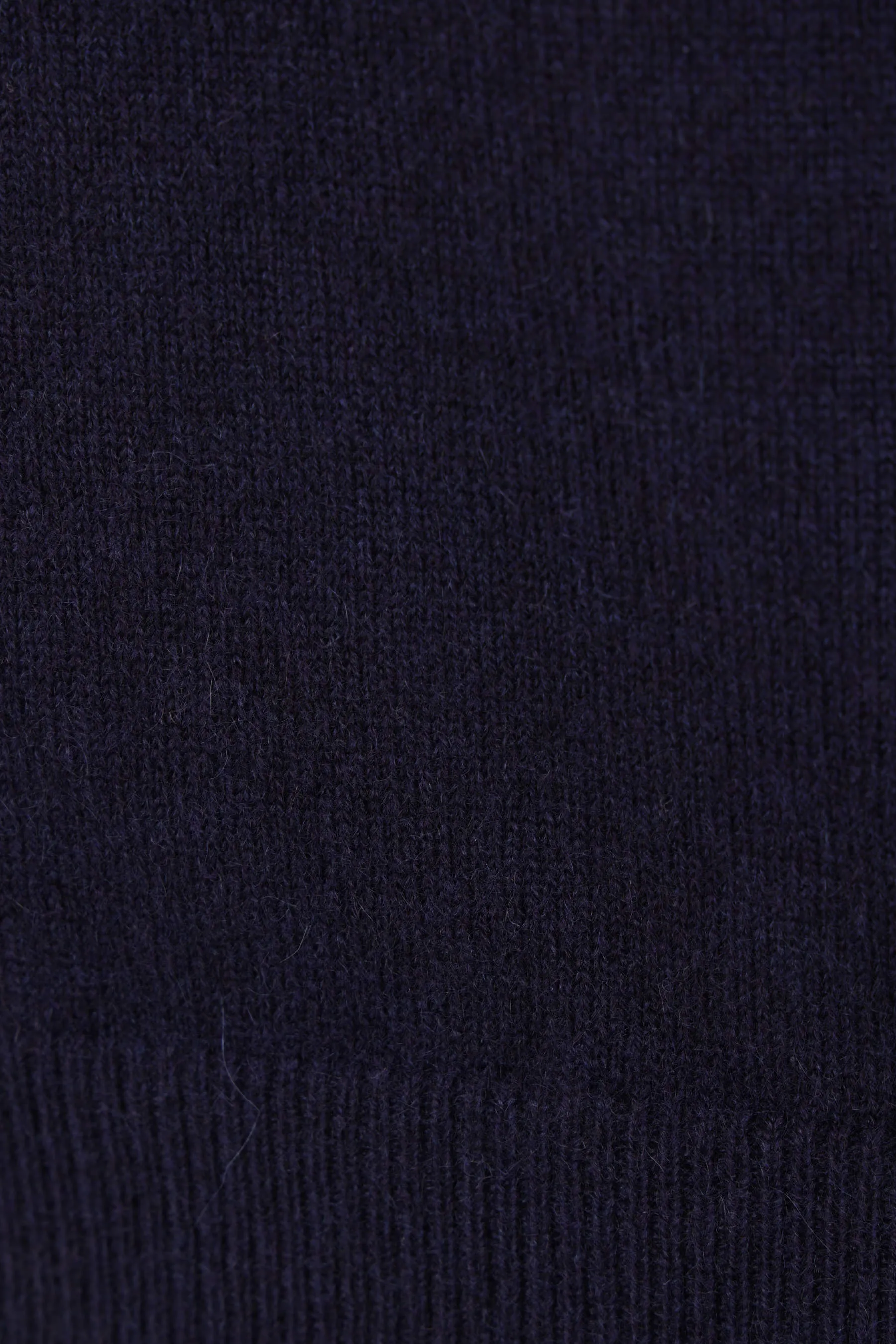 Ribbed Trim Cashmere Turtleneck