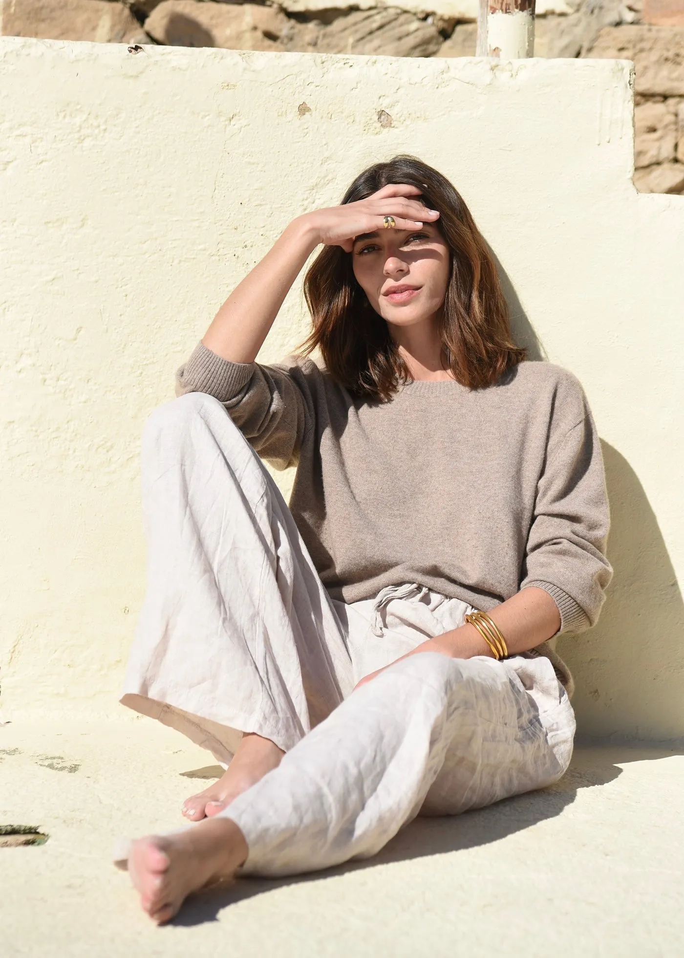 The Cashmere Cove Crew Neck - Rye
