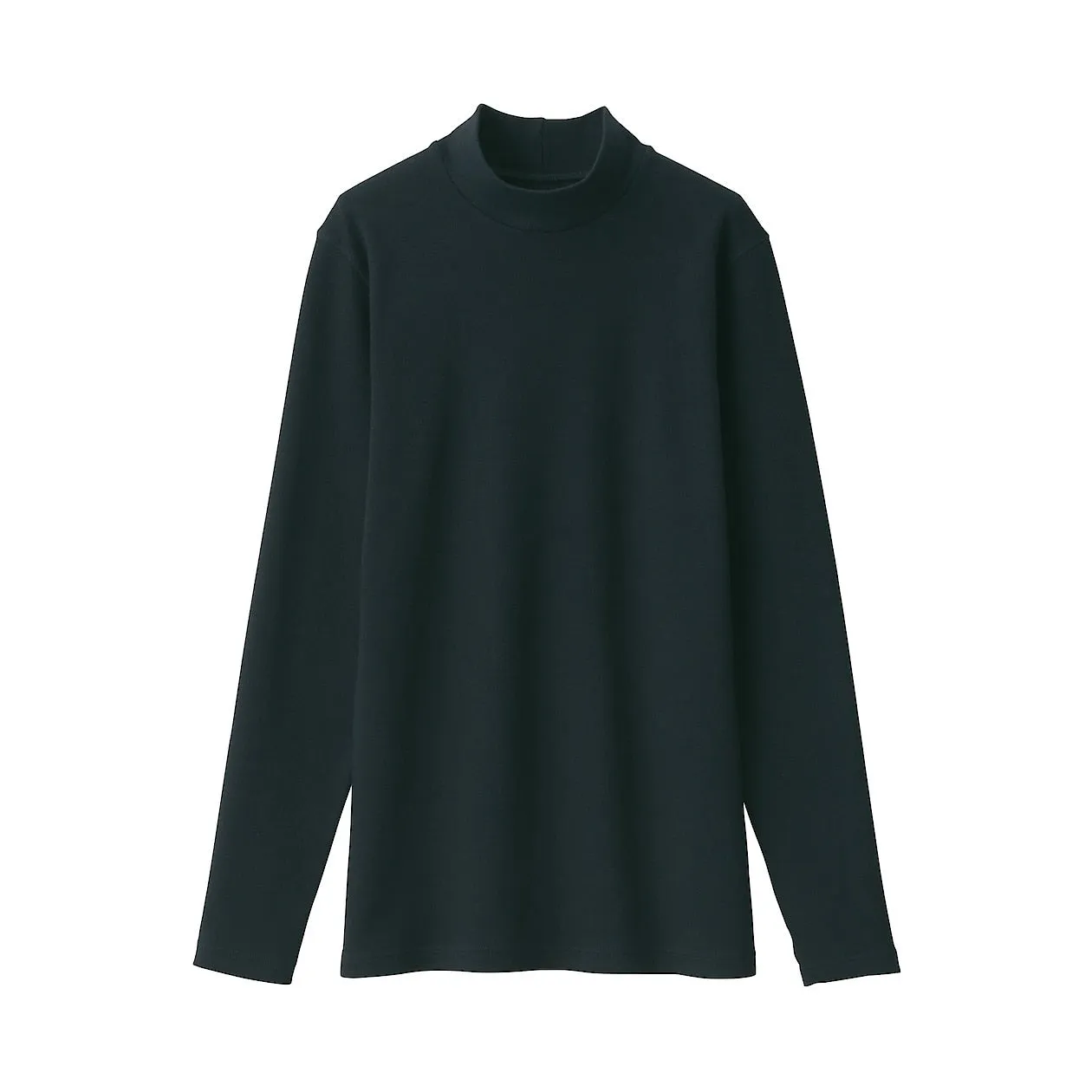 Warm Cotton & Wool Mockneck T-Shirt